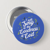 Goedheid van God Typografische Vreugde Ronde Button 7,6 Cm (Voorkant /achterkant)