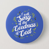 Goedheid van God Typografische Vreugde Ronde Button 7,6 Cm (Voorkant)