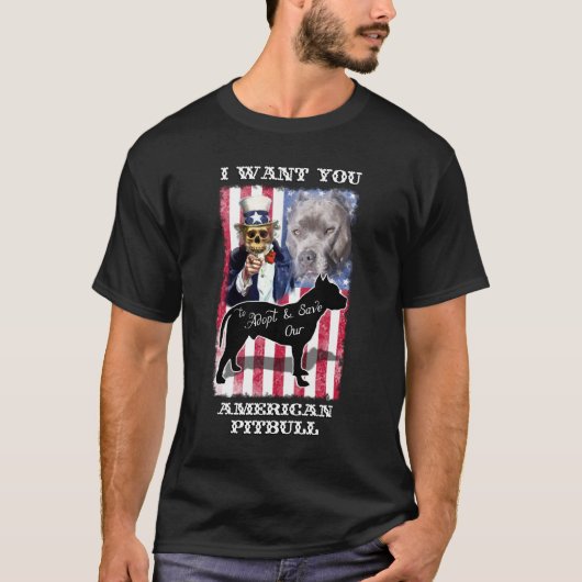 Goedkeuren en opslaan van de Amerikaanse Pitbull T T-shirt (Voorkant)