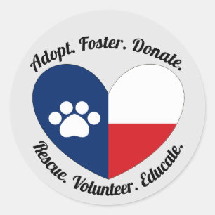 Goedkeuren, Foster, Reddingskatten en Honden in Te Ronde Sticker