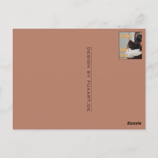 Goedkeuren, niet kopen! - fuxart briefkaart (Achterkant)