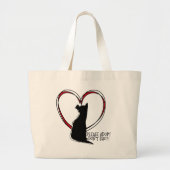 Goedkeuren! Niet winkelen! | DIERENVRIEND Grote Tote Bag (Voorkant)