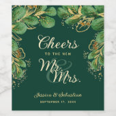 Goedkeuren van de nieuwe Mr. en Mrs Emerald Green Wijn Etiket (Enkel label)
