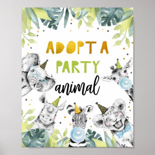 Goedkeuren van een anticiperende dierentuin poster