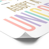 Goedkeuren van een Magical Unicorn Birthday Party  Poster (Hoek)