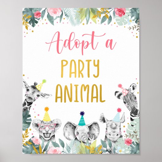 Goedkeuren van een partijnummer voor dierroze goud poster (Voorkant)