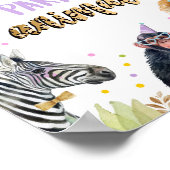 Goedkeuren van een vogeletafel voor dieren die vei poster (Hoek)