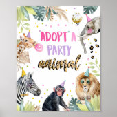 Goedkeuren van een vogeletafel voor dieren die vei poster (Voorkant)