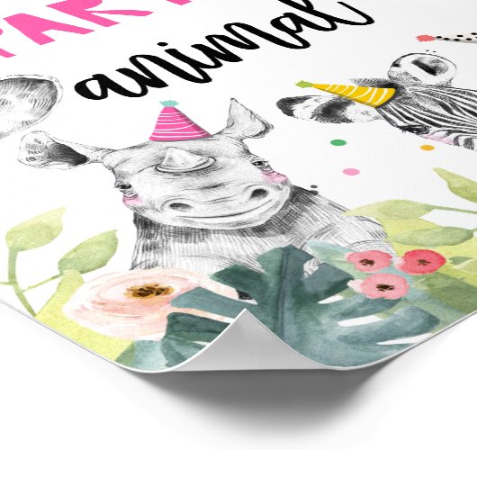 Goedkeuren van een vogeletafel voor dieren die vei poster (Hoek)