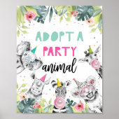 Goedkeuren van een vogeletafel voor dieren die vei poster (Voorkant)