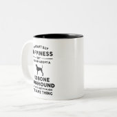 Goedkeuren van het geluk van de Steenhoorn van de  Tweekleurige Koffiemok (Voorkant links)