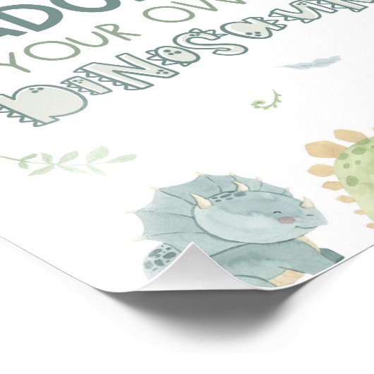 Goedkeuren van je eigen dinosaurusbord foto afdruk (Hoek)