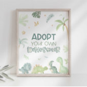 Goedkeuren van je eigen dinosaurusbord foto afdruk