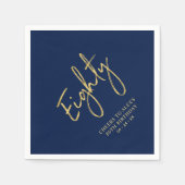 Goedkeuren voor 80e verjaardag van de 80e verjaard servet (Voorkant)