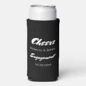 Goedkeuren voor moderne zwarte en witte feestdagen seltzer blikjeskoeler (Seltzer Voorkant)