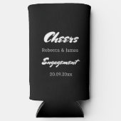 Goedkeuren voor moderne zwarte en witte feestdagen seltzer blikjeskoeler (Voorkant)