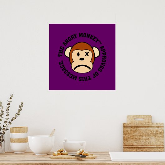 Goedkeuring: Bericht bekrachtigd door Angry Monkey Poster (Keuken)