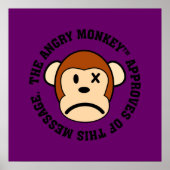 Goedkeuring: Bericht bekrachtigd door Angry Monkey Poster (Voorkant)