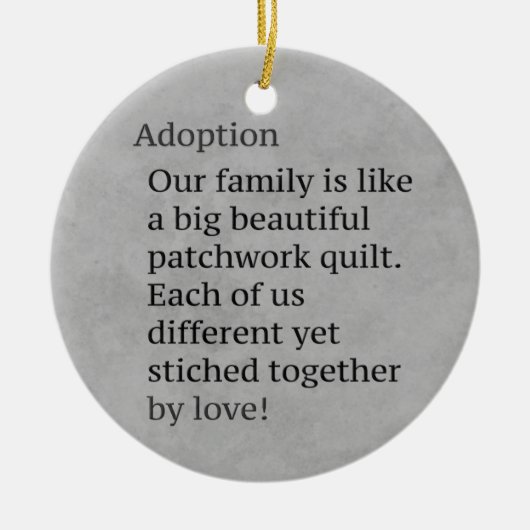 Goedkeuring is een patchwork keramisch ornament (Voorkant)