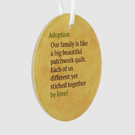 Goedkeuring is een patchwork ornament (voorkant)