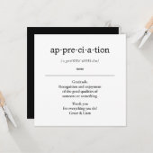 Goedkeuring leraar Gift CoWorker Card Kaart (Voorkant / Achterkant in situ)