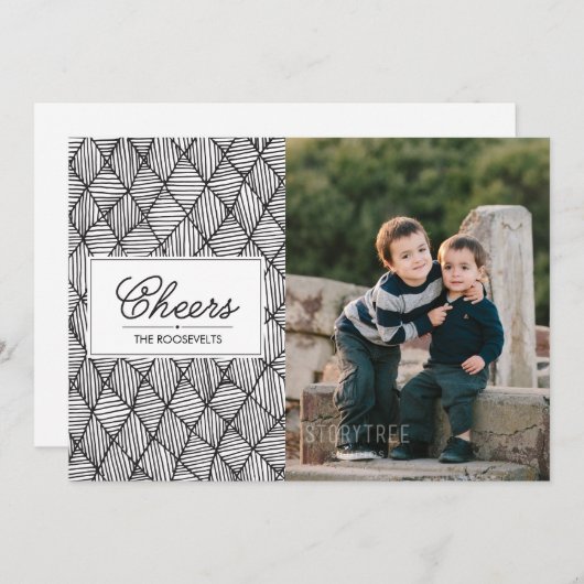 Goedkeuring papieren feestdag feestdagenkaart (Voorkant / Achterkant)