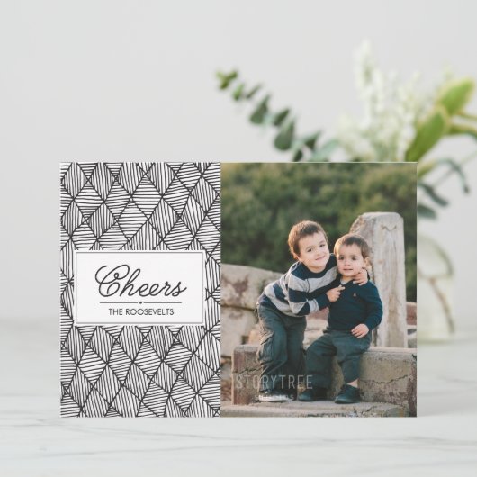 Goedkeuring papieren feestdag feestdagenkaart (Staand voorkant)