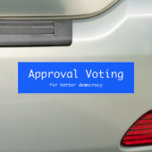 Goedkeuring stemming (voor een betere democratie)  bumpersticker (Op auto)