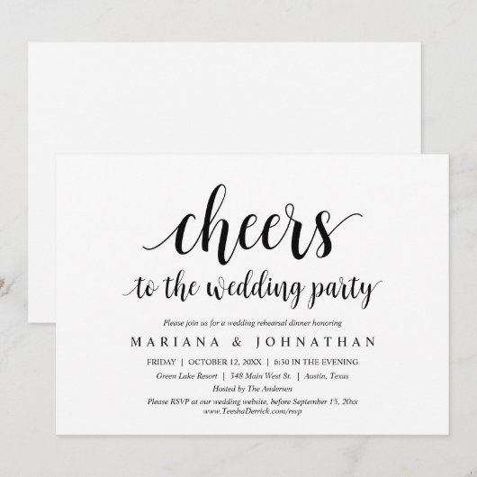 Goedkeuring van de huwelijksrepetitie kaart (Voorkant / Achterkant)