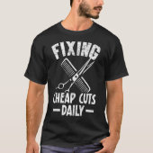 Goedkeuring van de kap Daily Barbershop Haarstylis T-shirt (Voorkant)