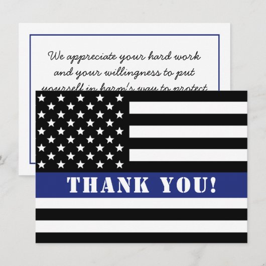 Goedkeuring van de rechtshandhaving van de douane- bedankkaart (Voorkant / Achterkant)