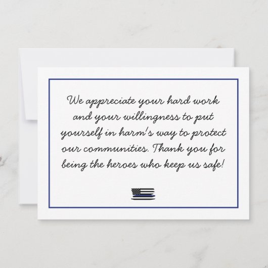 Goedkeuring van de rechtshandhaving van de douane- bedankkaart (Achterkant)