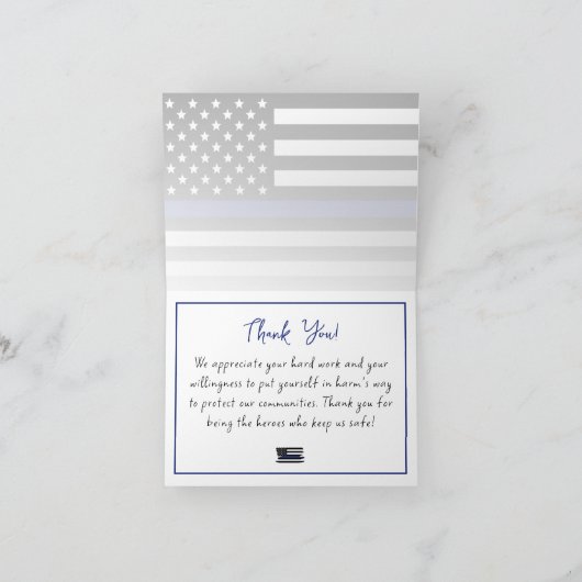 Goedkeuring van de rechtshandhaving van de douane- bedankkaart (Binnen)