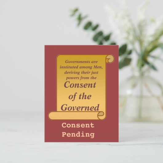 Goedkeuring van de regering briefkaart (Staand voorkant)