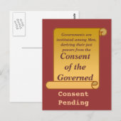 Goedkeuring van de regering briefkaart (Voorkant / Achterkant)