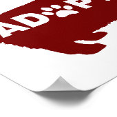 Goedkeuring van een kattebakje voor kattendeksels poster (Hoek)