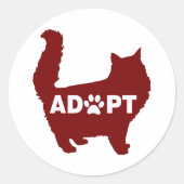 Goedkeuring van een kattebakje voor kattendeksels  ronde sticker (Voorkant)