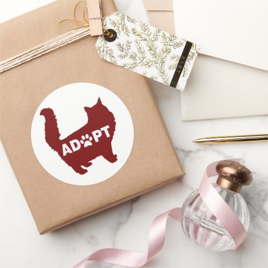 Goedkeuring van een kattebakje voor kattendeksels  ronde sticker (Geschenken)