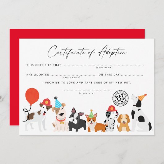 Goedkeuring van een vaderschapscertificaat kaart (Voorkant / Achterkant)