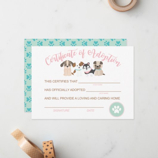 Goedkeuring van een vaderschapscertificaat notitiekaartje (Voorkant / Achterkant in situ)