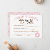 Goedkeuring van een vaderschapscertificaat notitiekaartje (Voorkant / Achterkant in situ)