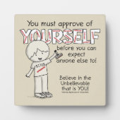 Goedkeuring van jezelf fotoplaat (Voorkant)