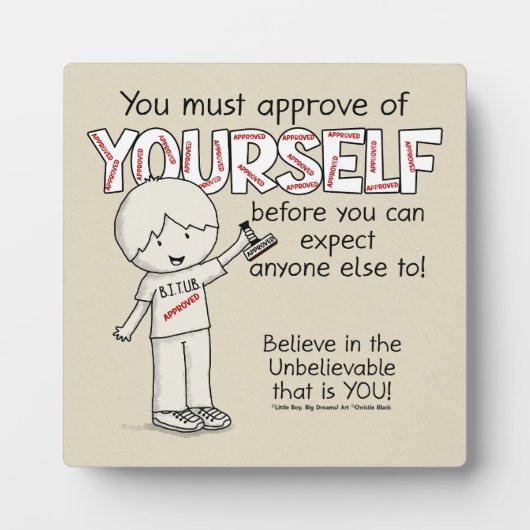 Goedkeuring van jezelf fotoplaat (Voorkant)