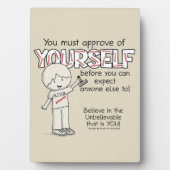 Goedkeuring van jezelf fotoplaat (voorkant)