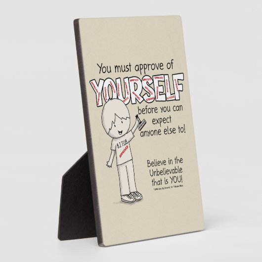 Goedkeuring van jezelf fotoplaat (Zijkant)