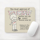 Goedkeuring van jezelf muismat (Met muis)