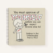 Goedkeuring van jezelf notitieboek (Voorkant)