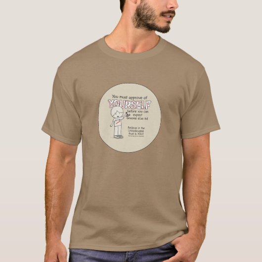 Goedkeuring van jezelf t-shirt (Voorkant)