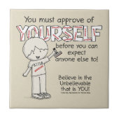 Goedkeuring van jezelf tegeltje (Voorkant)