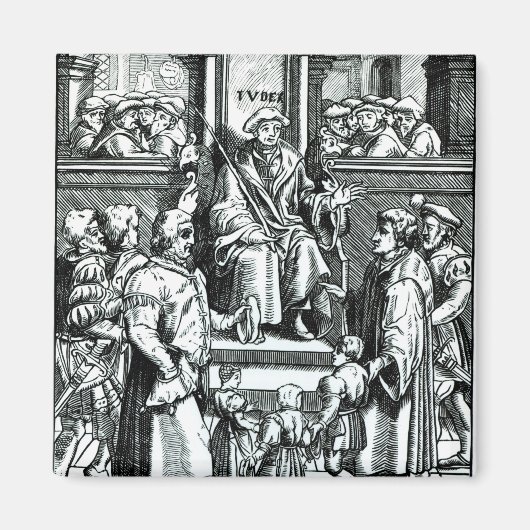 Goedkeuring van wezen in het achtergerechtshof magneet (Voorkant)